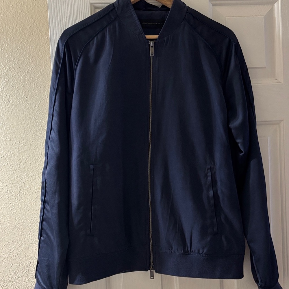 John Varvatos Navy Bomber Jacket
